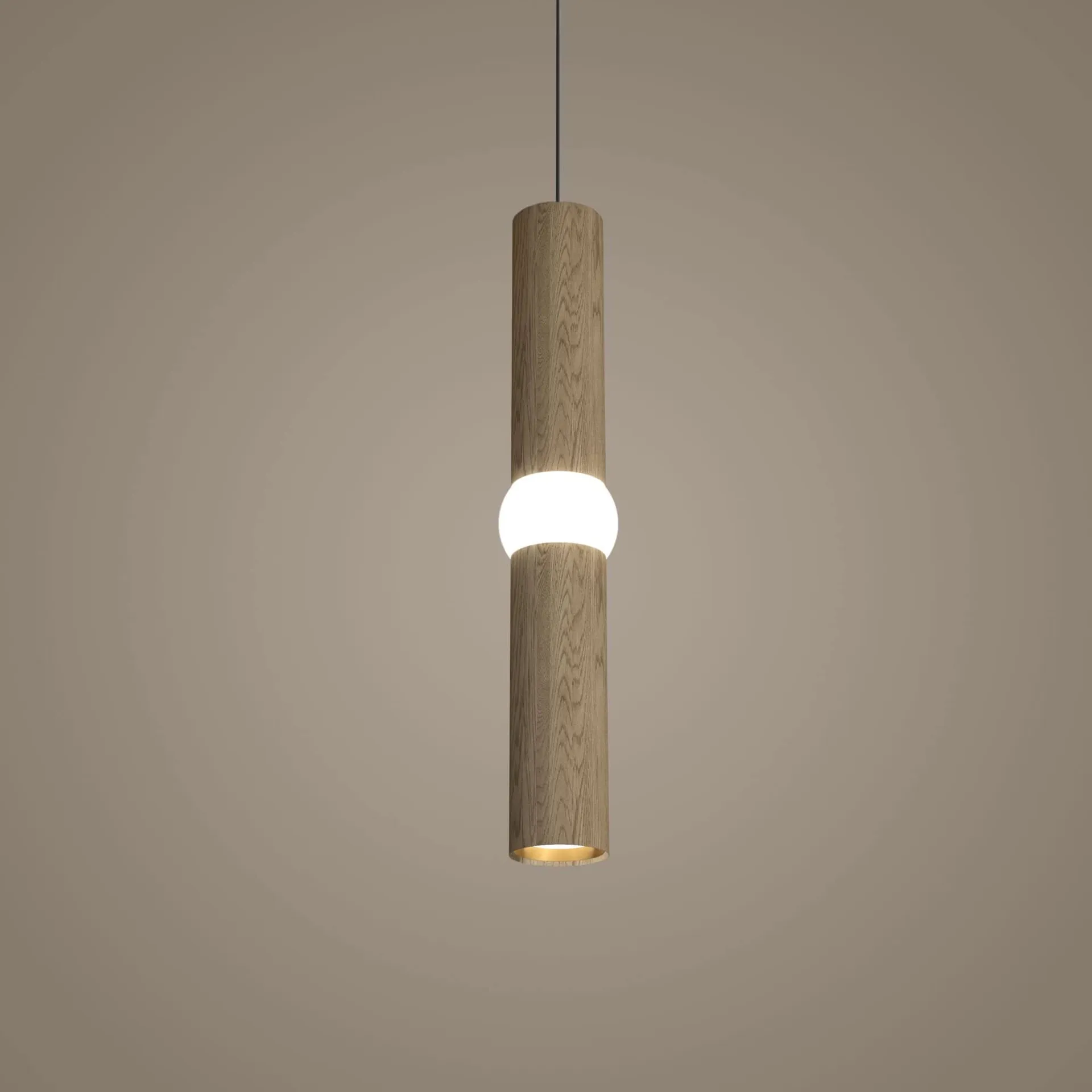 Lightbone pendel, Medium 53,8 cm, natural oak Oblure