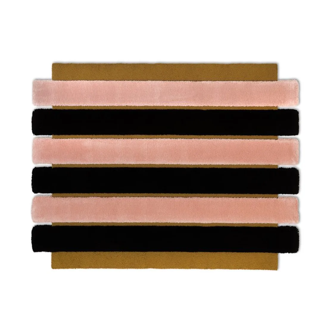 ODC Segment Rug Collection Stripe matta, Golden-blush-black, 154x200 cm Ogeborg