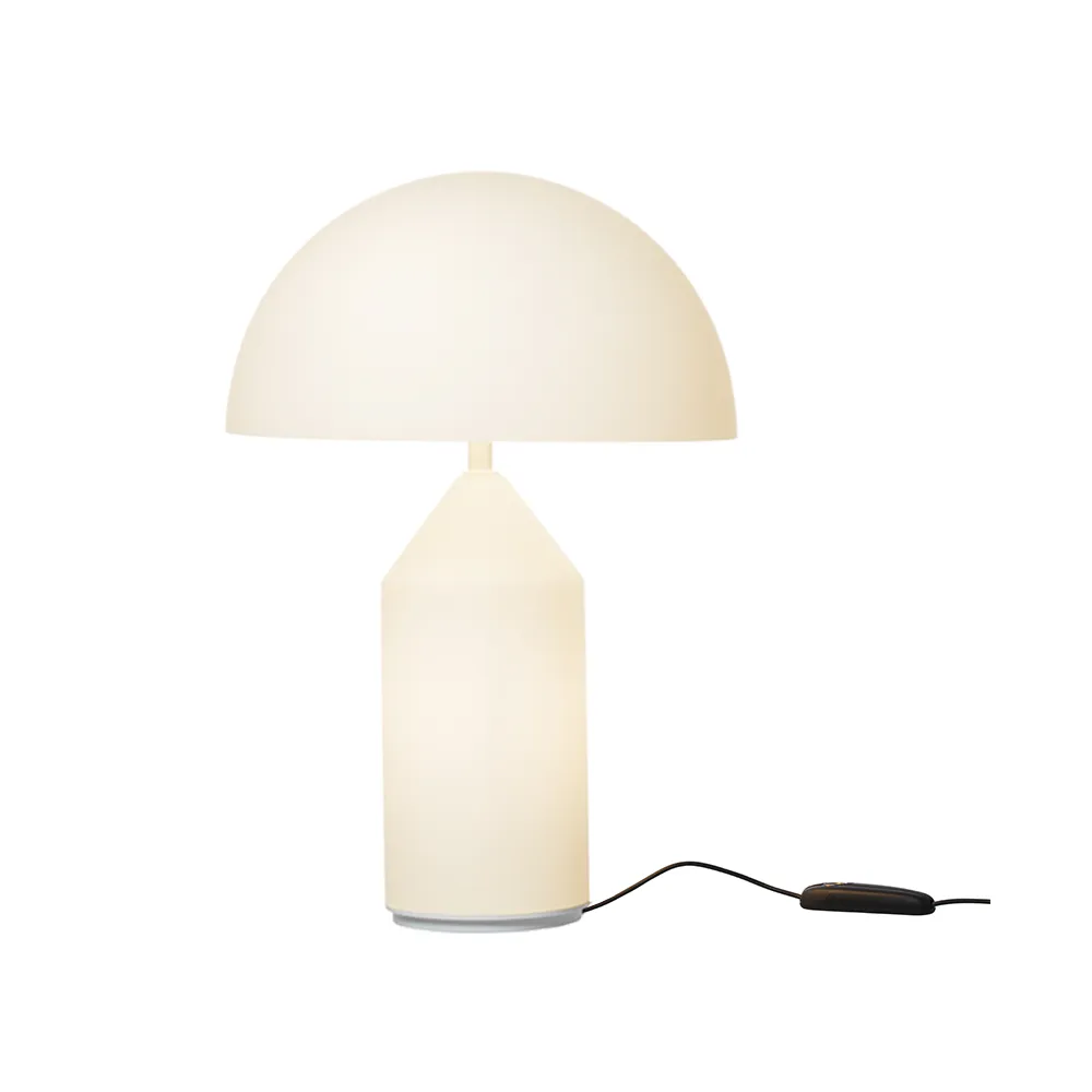 Atollo large 235 bords/golvlampa glas, Opal Oluce