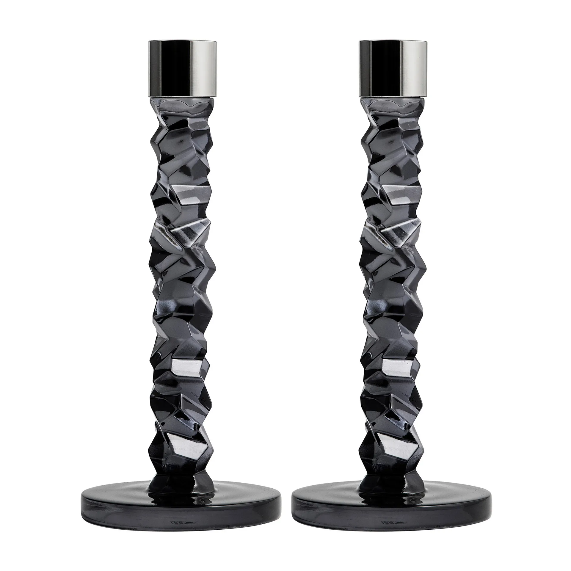 Carat ljusstake 2-pack antracit, 24,2 cm Orrefors