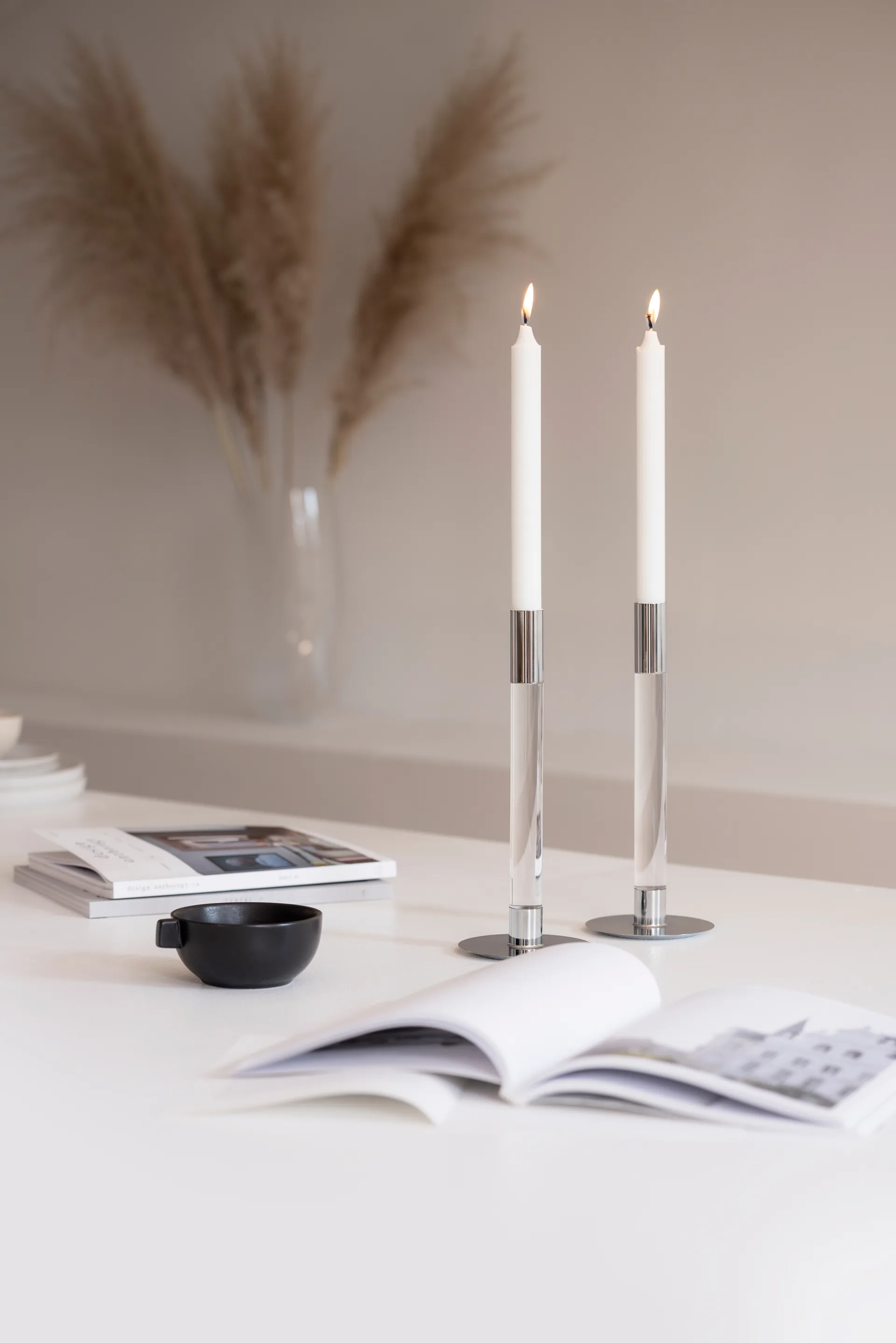 Lumiere ljusstake 26,5 cm 2-pack, Klar Orrefors