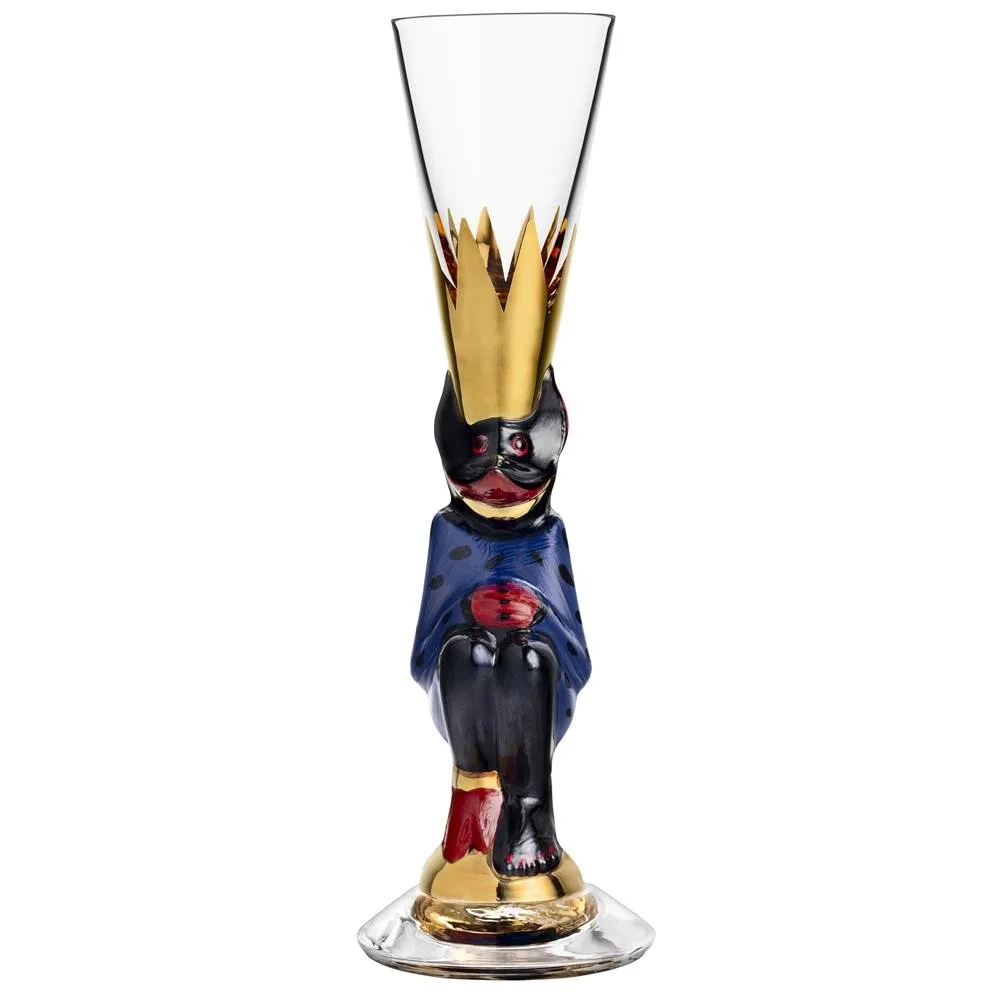 Nobel snapsglas 4 cl, blå Orrefors