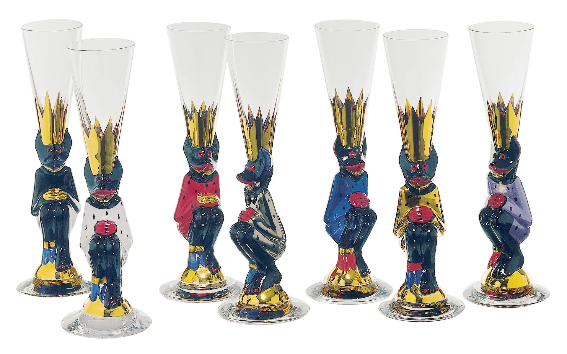 Nobel snapsglas 4 cl, guld Orrefors