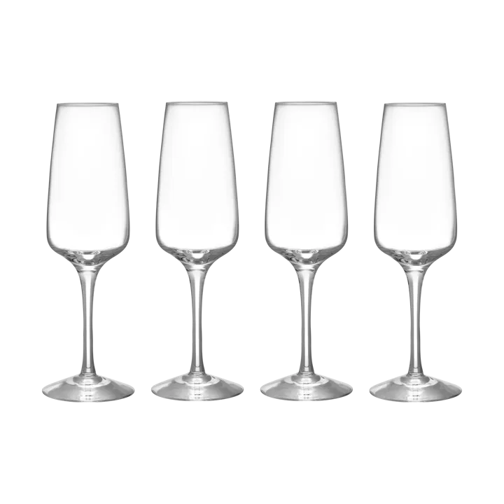 Pulse champagneglas 28 cl 4-pack - Klar - Orrefors