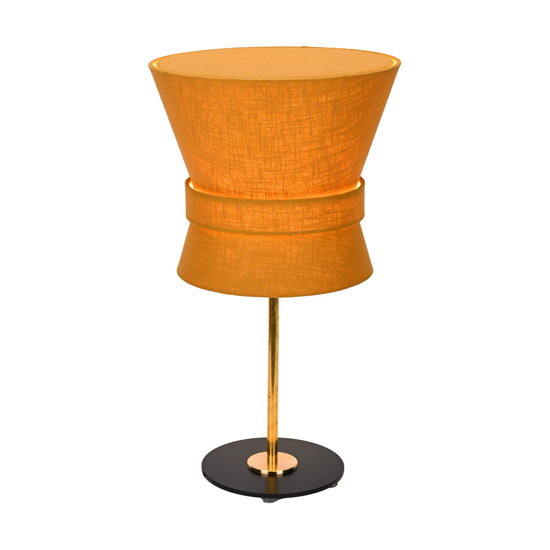 Bow bordslampa, Rå mässing-yellow ochre, small 50 cm Örsjö Belysning