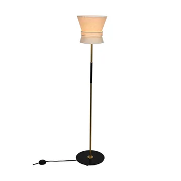 Bow golvlampa - Rå mässing-cream white, small 147 cm - Örsjö Belysning