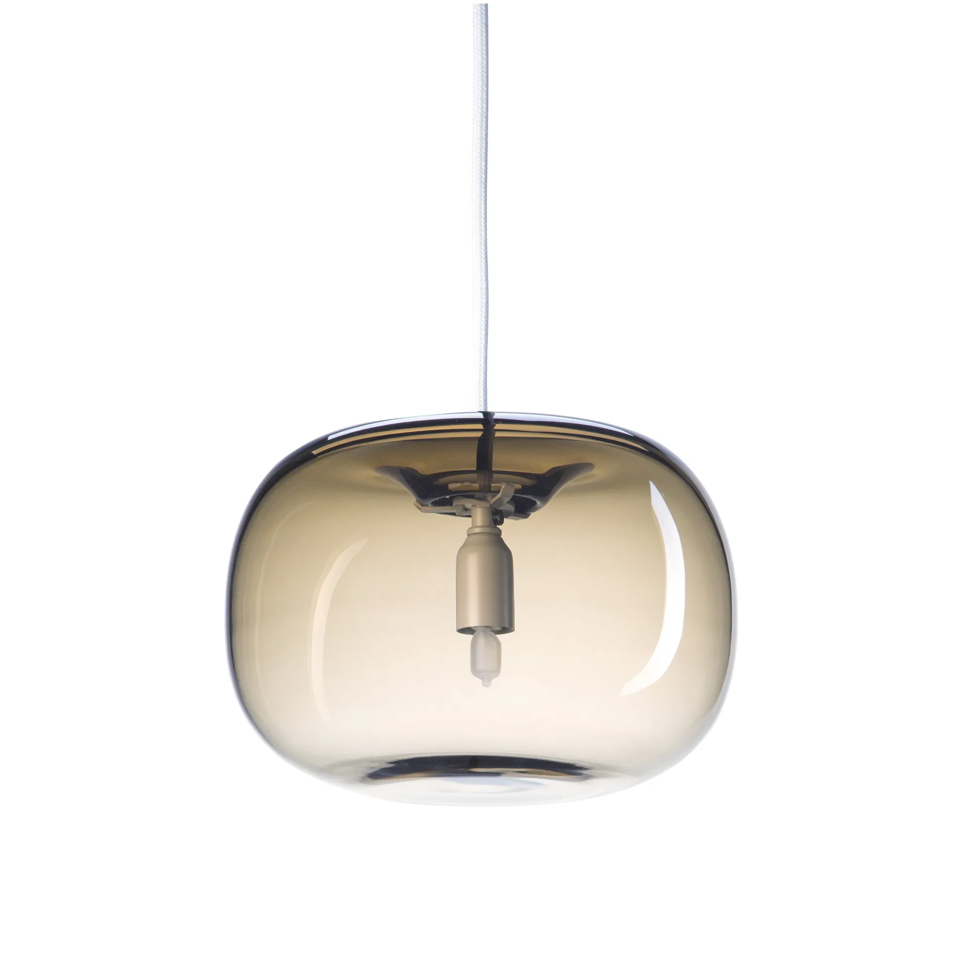 Pebble taklampa knubbig, varmgrå-glas Örsjö Belysning