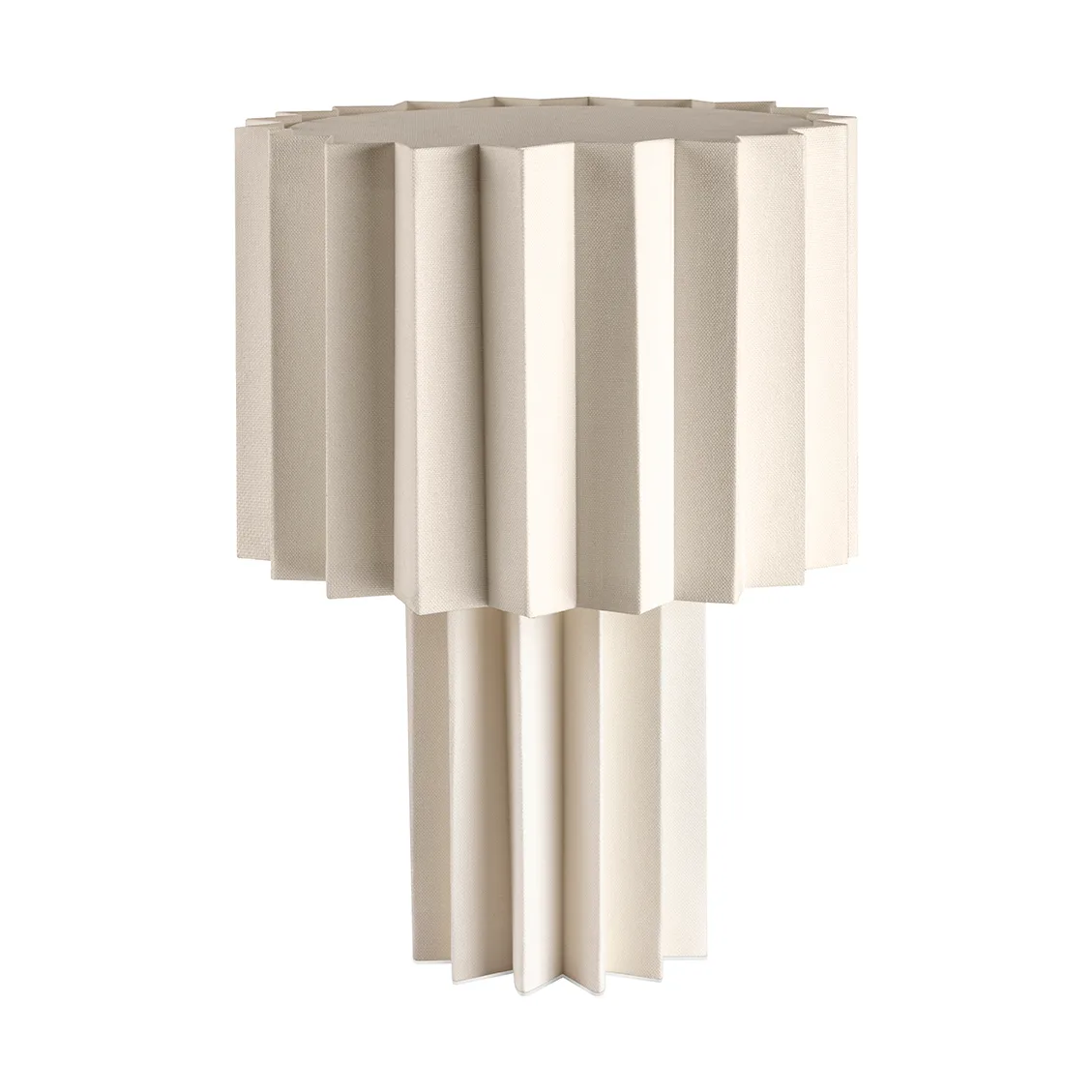 Plissé bordslampa textil, Vit, 40,9 cm Örsjö Belysning