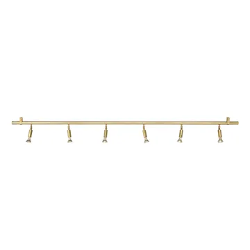 Star 6 vägg- och taklampa - Rå mässing, 200 cm - Örsjö Belysning