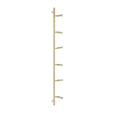 Star 6 vägg- och taklampa - Rå mässing, 200 cm - Örsjö Belysning