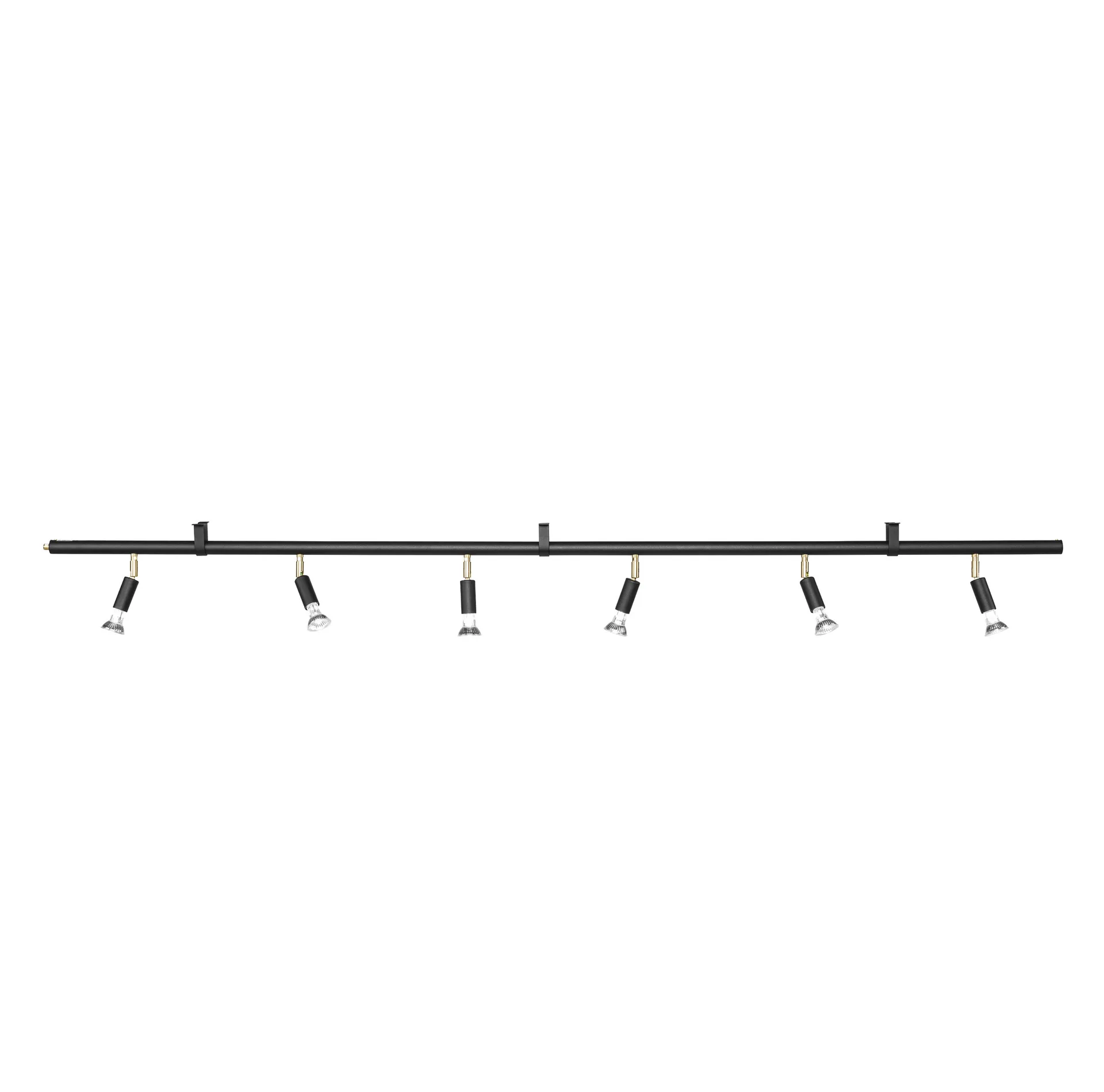 Star 6 vägg- och taklampa, Svart, 200 cm Örsjö Belysning