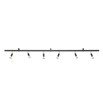 Star 6 vägg- och taklampa - Svart, 200 cm - Örsjö Belysning