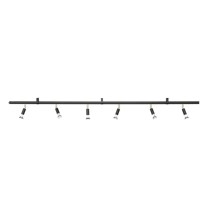 Star 6 vägg- och taklampa - Svart, 200 cm - Örsjö Belysning