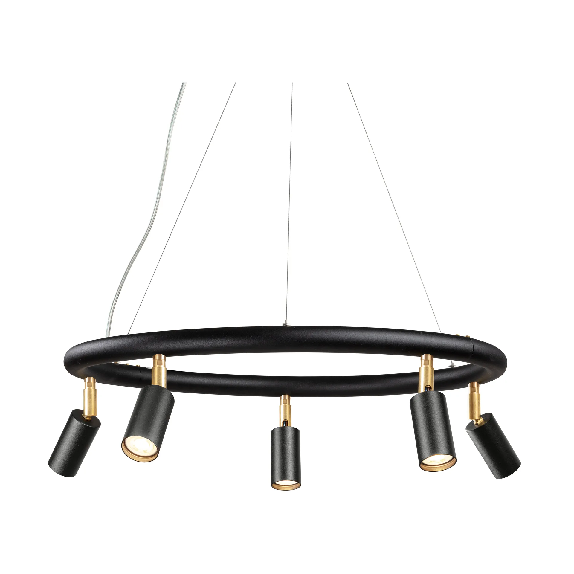 Starlight rund vägg- och taklampa Ø60 cm, Svart strukturlack RAL 9005 Örsjö Belysning