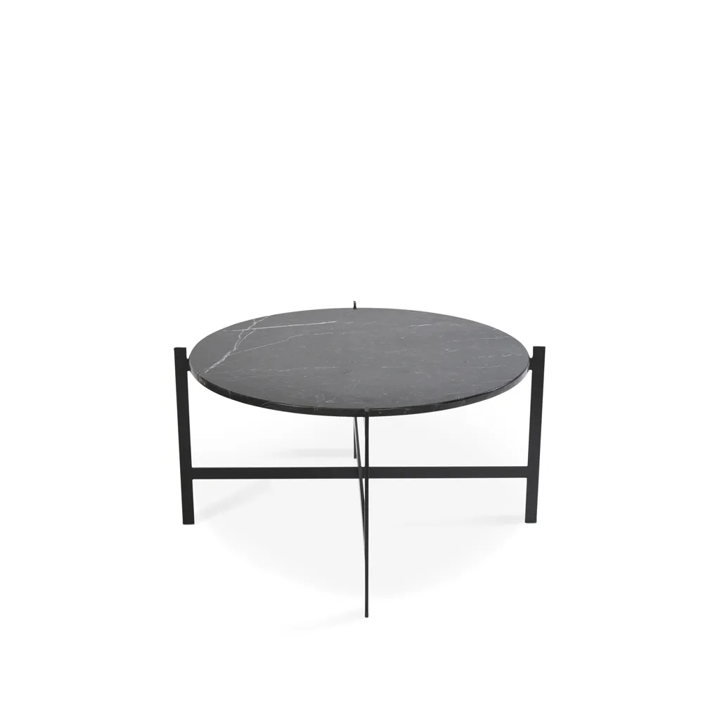 Deck soffbord, marmor svart, svart stativ OX Denmarq