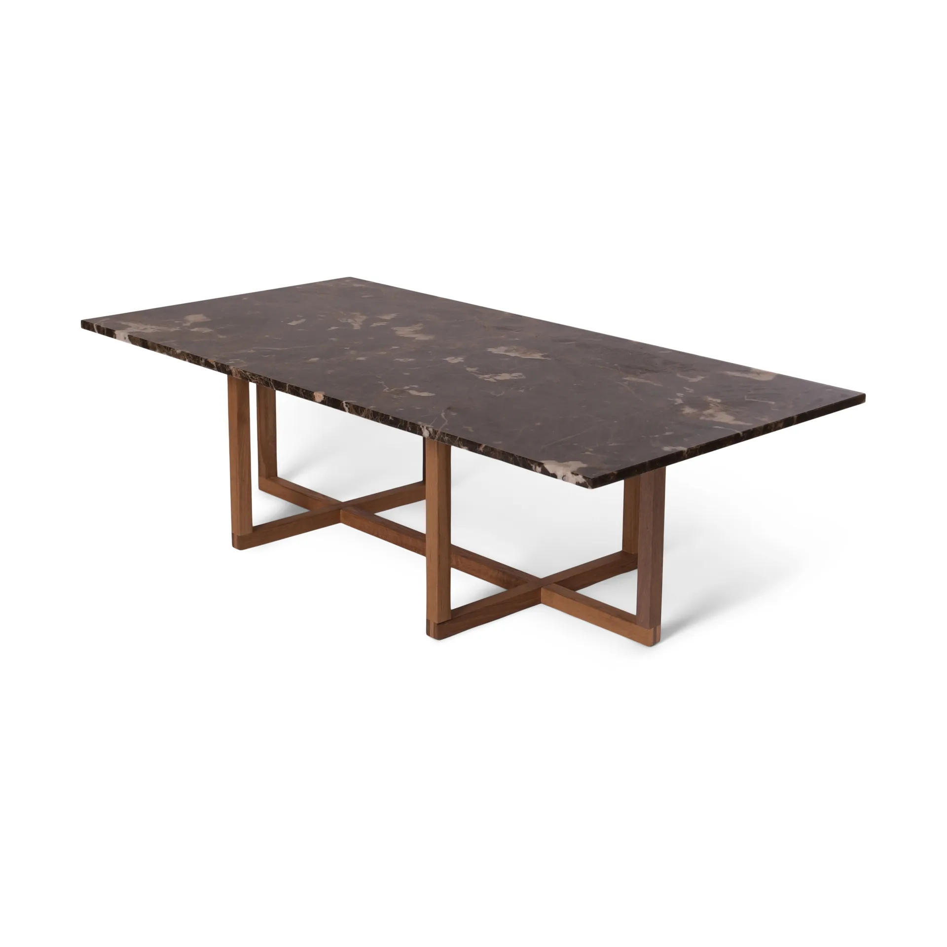 Ninety soffbord 60x120 cm, smoked oak underrede, Brun marmor OX Denmarq