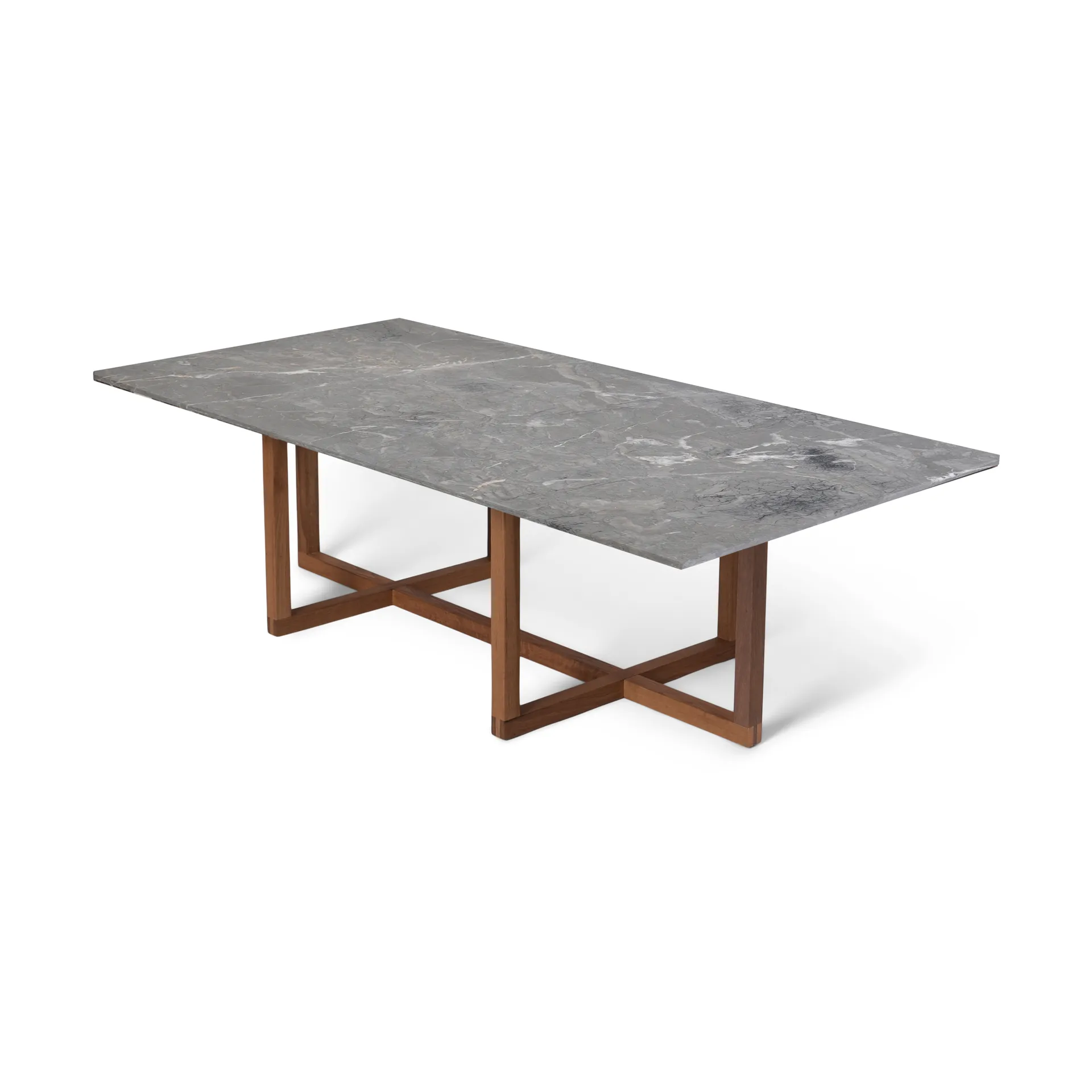 Ninety soffbord 60x120 cm, smoked oak underrede, Grå marmor OX Denmarq