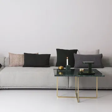 Ninety soffbord rektangulärt - Marmor marquina, mässingsstativ - OX Denmarq