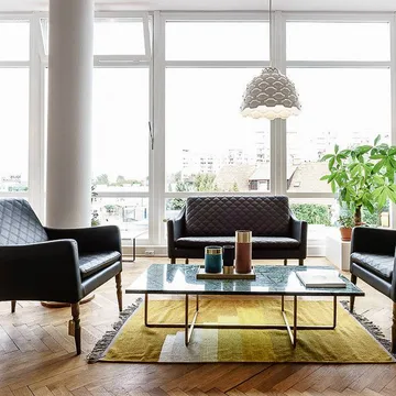 Ninety soffbord rektangulärt - Marmor marquina, svart stativ - OX Denmarq