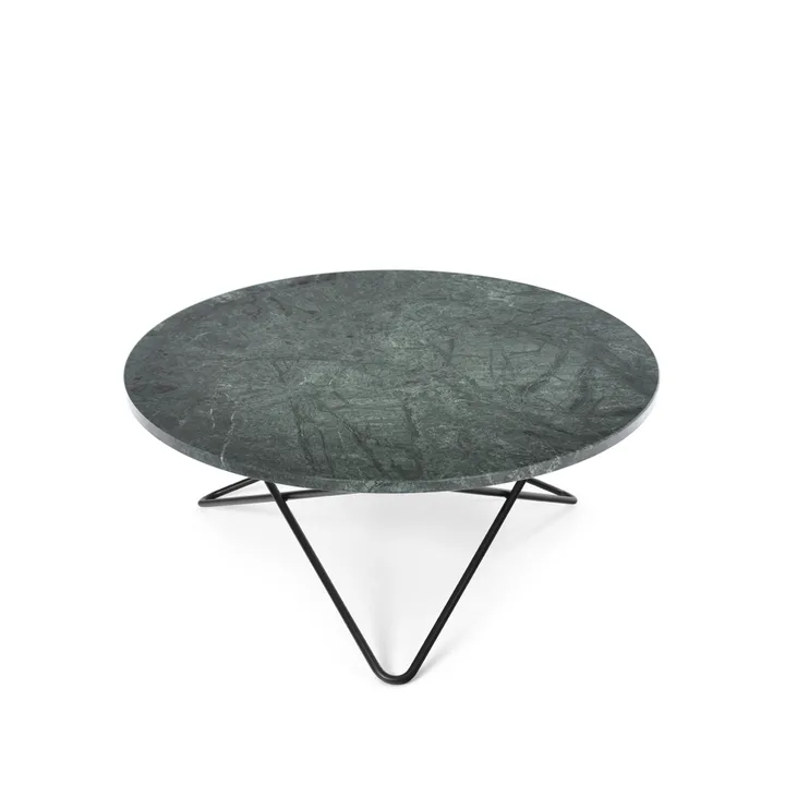 O Table soffbord - marmor grön, svartlackat stativ - OX Denmarq