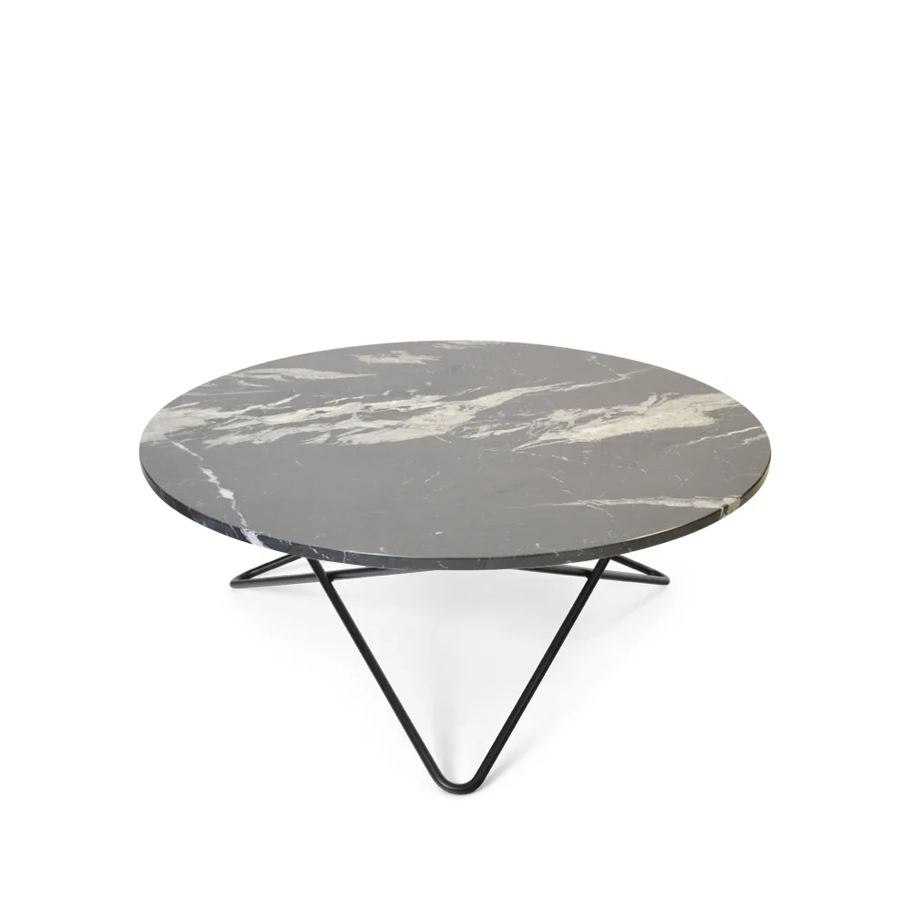 O Table soffbord, Marmor svart, svartlackat stativ OX Denmarq