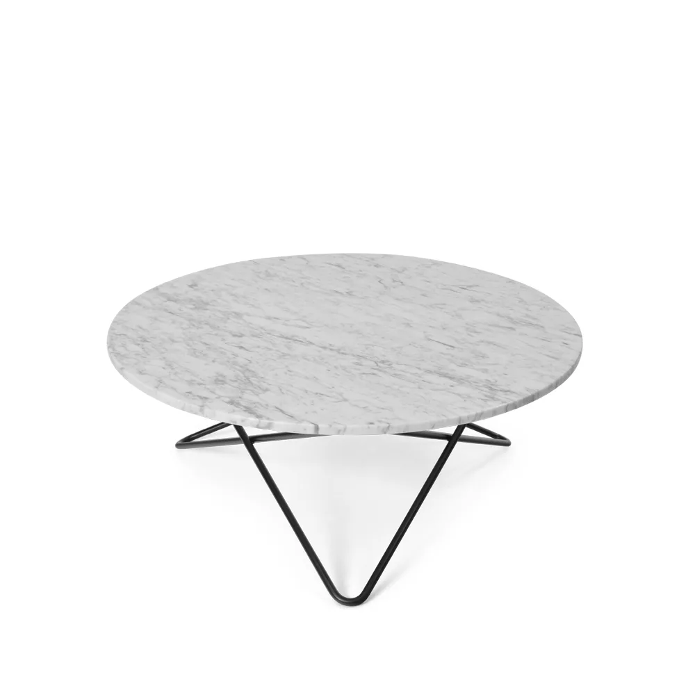 O Table soffbord, Marmor vit, svartlackat stativ OX Denmarq