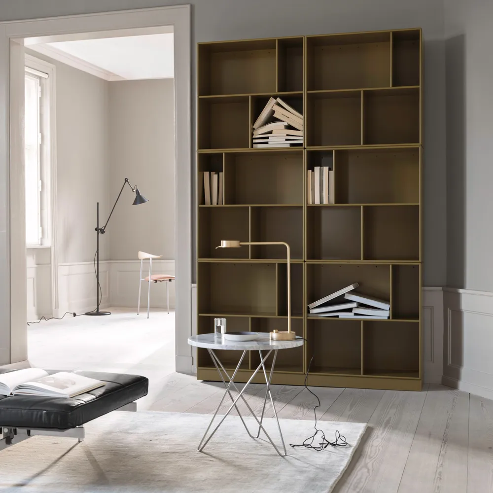Tall Mini O Table soffbord, Marmor grå, rostfritt stativ OX Denmarq