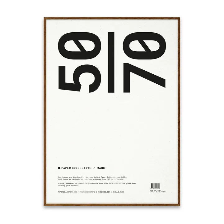 Paper Collective ram plexiglas-mörk ek - 50x70 cm - Paper Collective