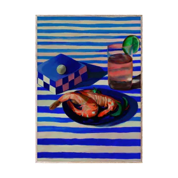 Shrimp & Stripes poster - 30x40 cm - Paper Collective