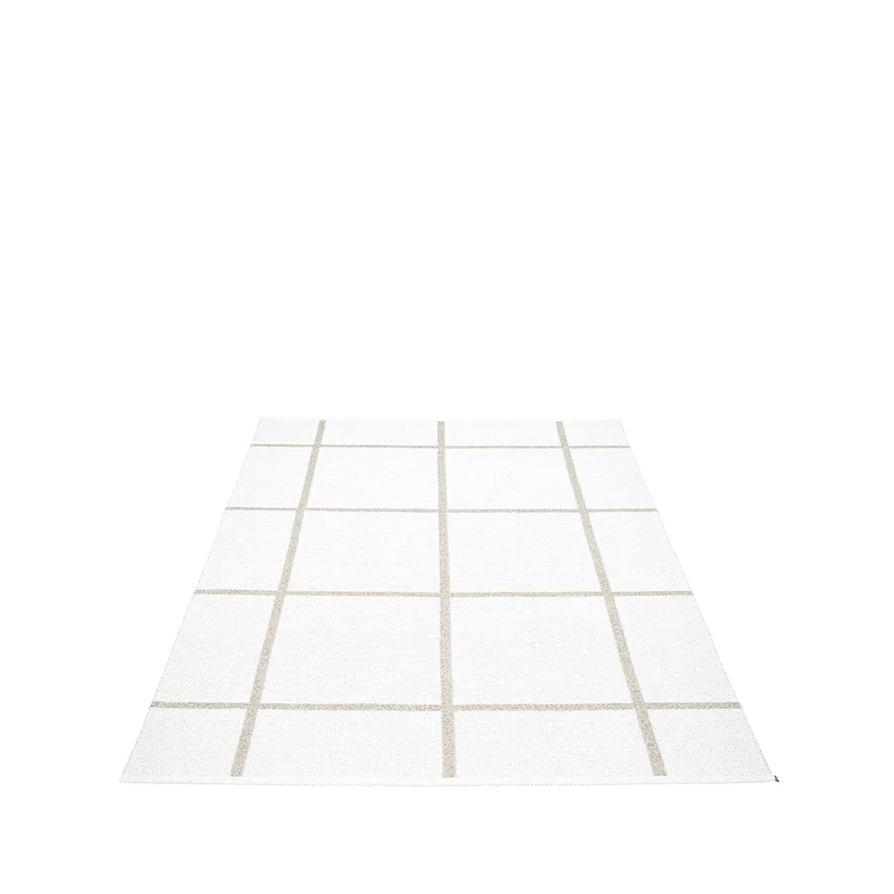 Ada matta, white/stone metallic, 180x260 cm Pappelina