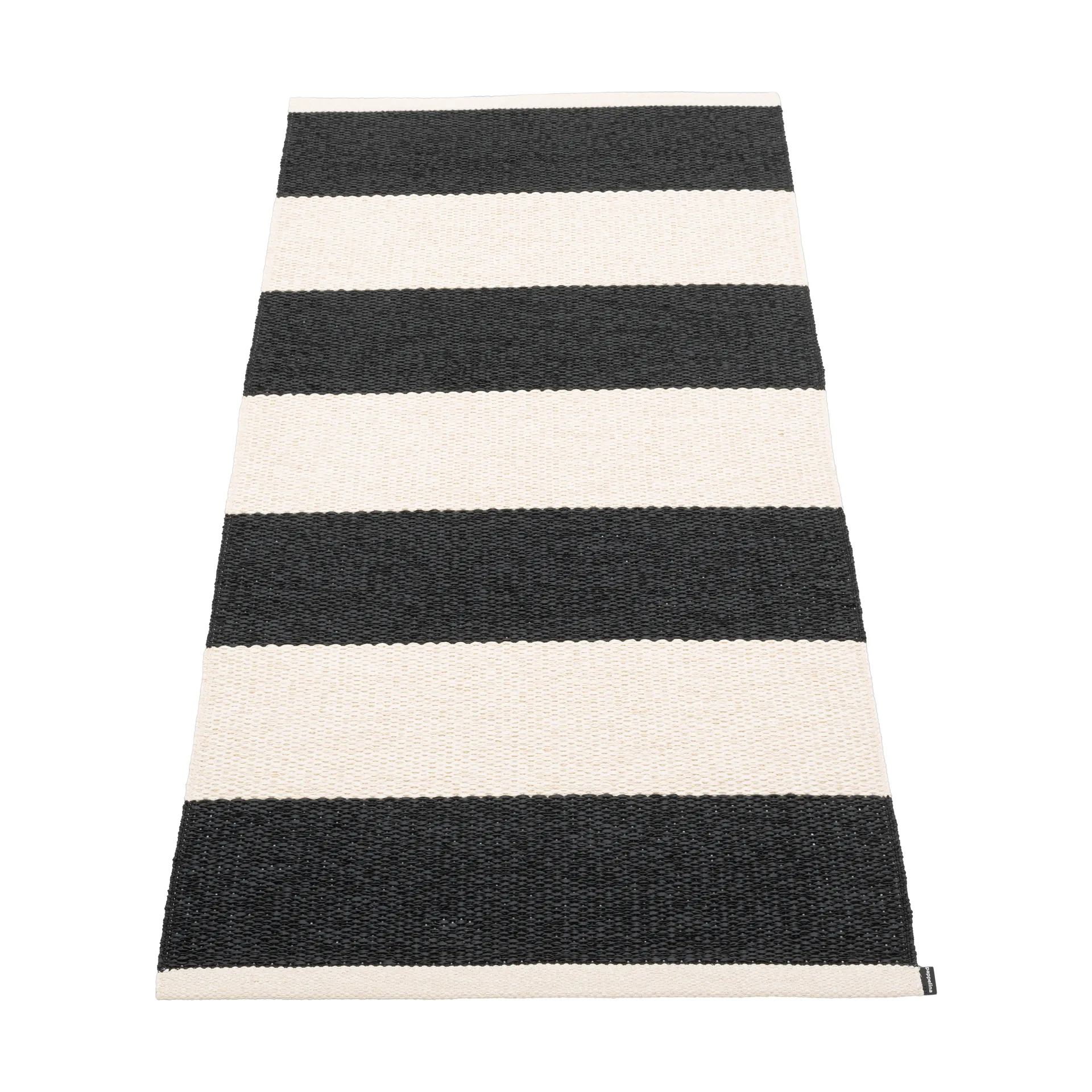 Bob gångmatta, Black/vanilla, 70x150 cm Pappelina