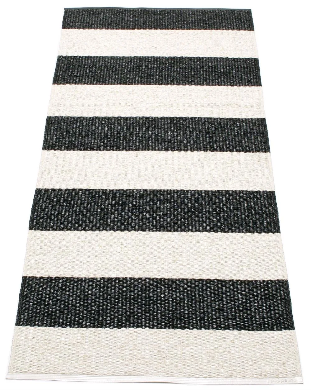 Bob gångmatta black/vanilla, 70x280 cm Pappelina