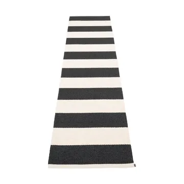 Bob gångmatta - Black/vanilla, 70x300 cm - Pappelina