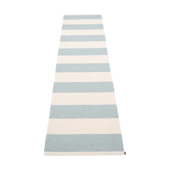 Bob gångmatta - Blue fog/vanilla, 70x300 cm - Pappelina