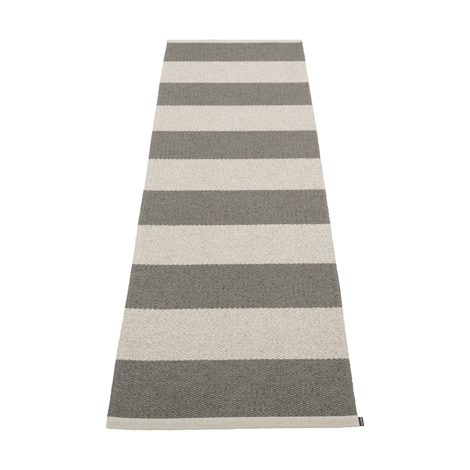Bob gångmatta, Charcoal/linen, 70x225 cm Pappelina