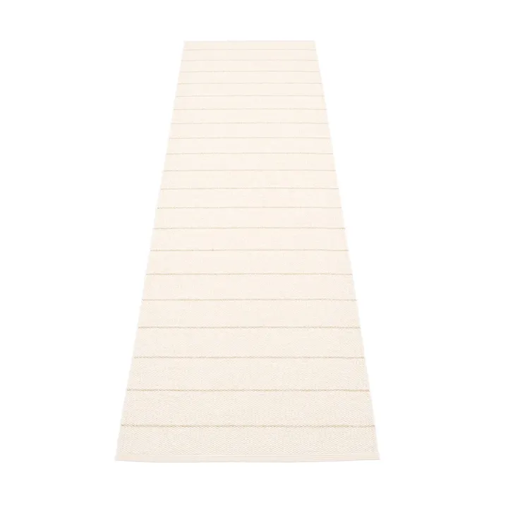 Carl gångmatta - vanilla/white, 70x180 cm - Pappelina
