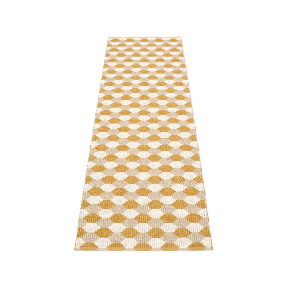 Dana gångmatta, ochre/beige/vanilla, 70x250 cm Pappelina