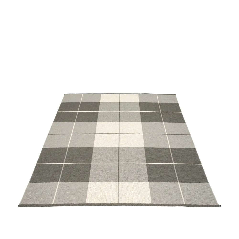 Ed matta, charcoal/warm grey/white, 180x260 cm Pappelina