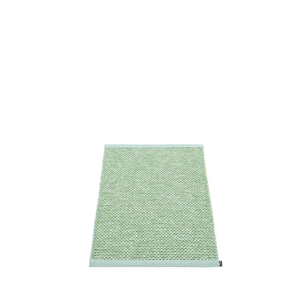 Effi badrumsmatta, pale turquoise/grass green/vanilla, 60x85 cm Pappelina