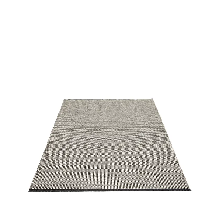 Effi matta - black/warm grey/vanilla, 180x260 cm - Pappelina