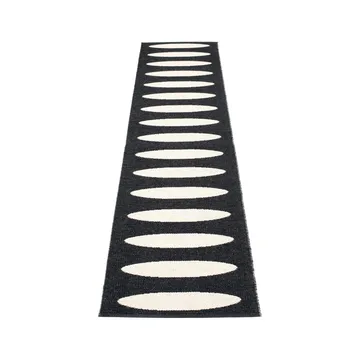 Ella gångmatta black/vanilla - 70x300 cm - Pappelina