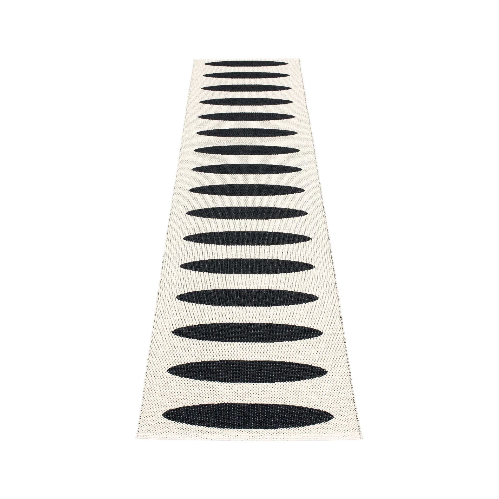 Ella gångmatta black/vanilla, 70x300 cm Pappelina