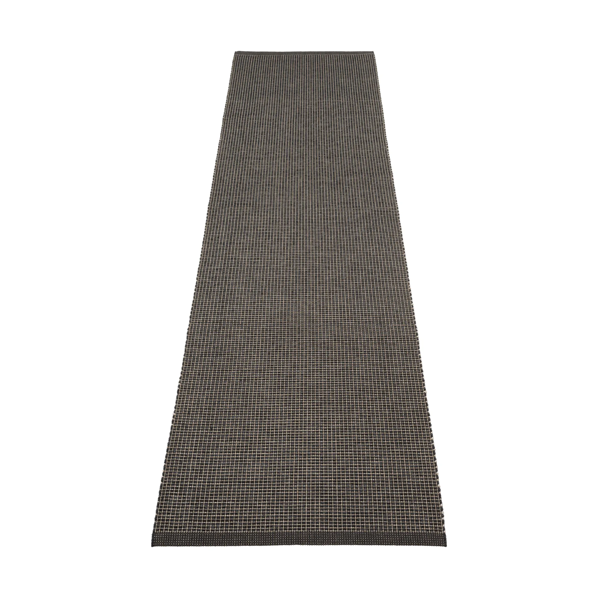 Emm Metallic matta, Black-linen, 70x300 cm Pappelina