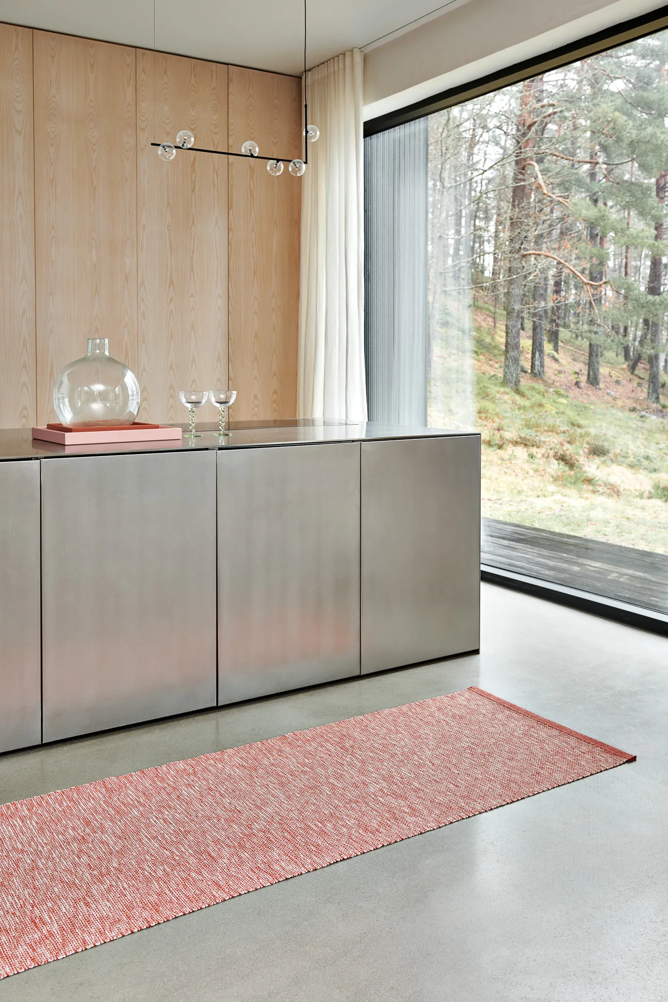 Emm Metallic matta, Linen-linen, 70x300 cm Pappelina
