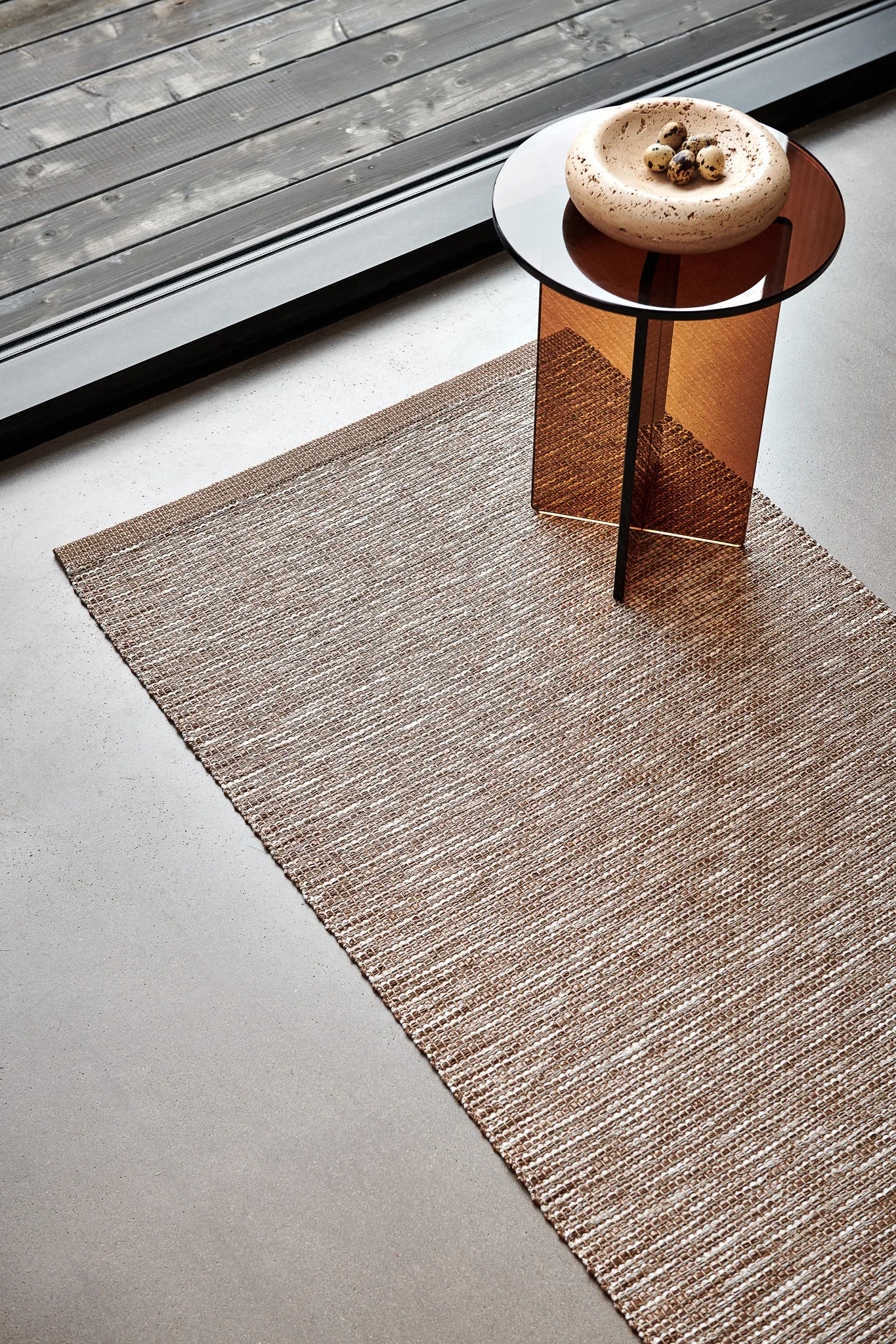 Emm Metallic matta, Potato-beige, 70x180 cm Pappelina
