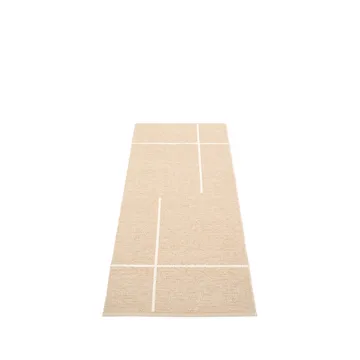 Fred gångmatta - beige, 70x180 cm - Pappelina