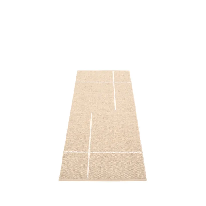Fred gångmatta - beige, 70x180 cm - Pappelina