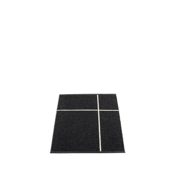 Fred gångmatta - black, 70x90 cm - Pappelina