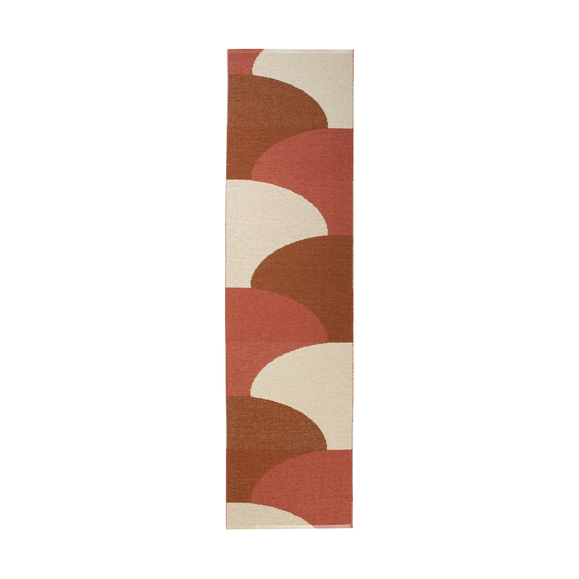 Hill matta, Brick-rust-cream 270x70 cm Pappelina