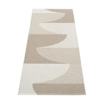 Hill matta - Dark linen-linen-fossil grey 180x70 cm - Pappelina